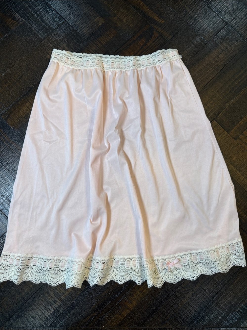 Vintage Olga Pink Lace Half Slip Skirt Coquette Romantic M